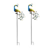 43 7 In Peacock Solar Powered Garden Stake 2 Pack