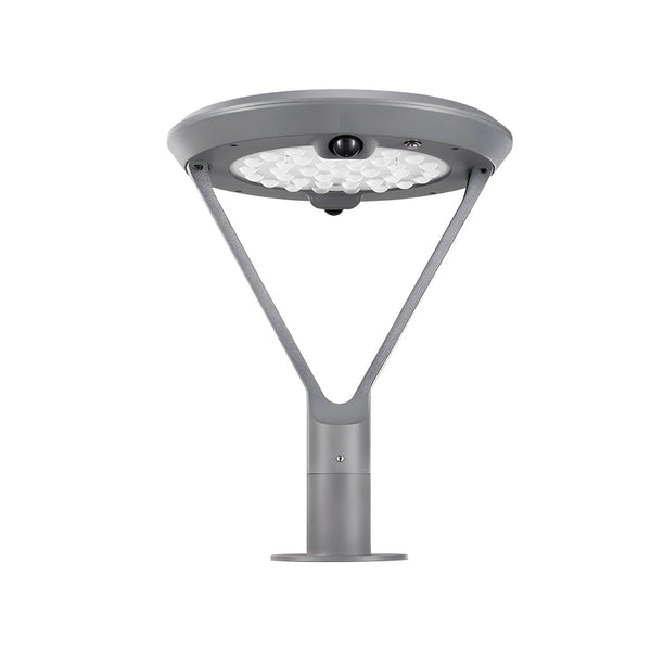 Modern Round Dual Motion Sensor Led Solar Post Lights Outdoor Pillar Lamp