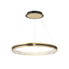 Simple Circles Rings Three Step Dimming Brushed Gold Modern Chandelier