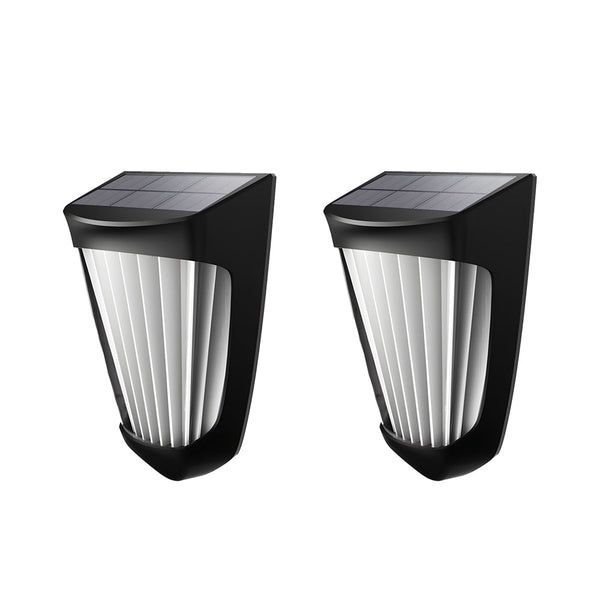 2Pcs Outdoor 10 Led Solar Fence Lights Waterproof