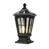 Retro Pavilion Shape Solar Powered Fence Post Light Ha080207