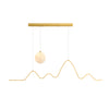47 24 Modern Wavy Linear Moon Led Kitchen Island Pendant Light