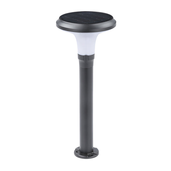 Black Solar Lawn Bollard Light
