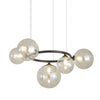 5 7 9 Light Glass Ball Circular Contemporary Chandelier With 3 Step Dimming