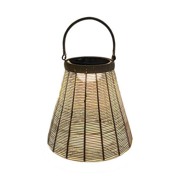 Portable Rattan Solar Outdoor Lantern Ha085493