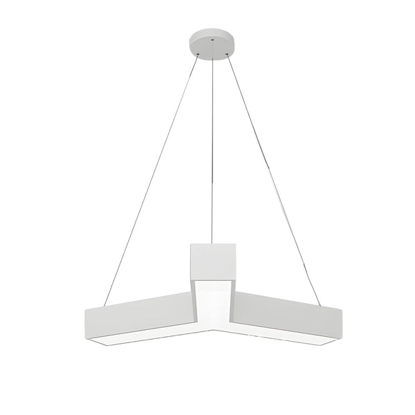 4 Pcs Modern Seamless Y Shaped Linear Led Office Pendant Lights