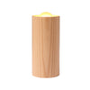 Candlelight Ambient Wood Cylinder Accent Led Table Lamp