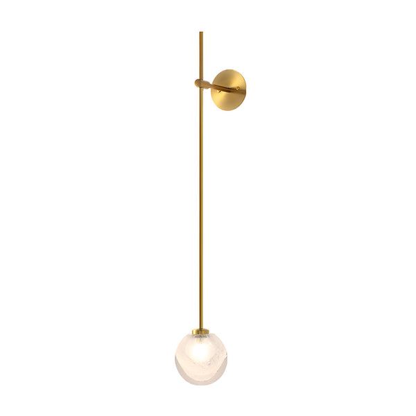 1 Light Glass Bubble Globe Slim Wall Light