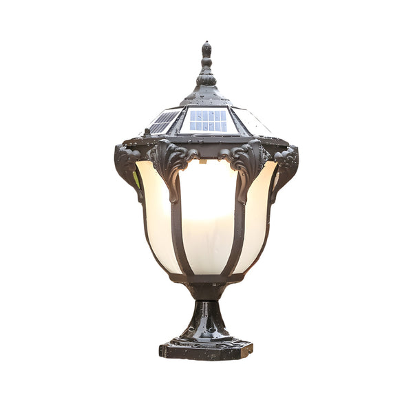 14 6 17 7 Inch H Black Bronze Solar Led Outdoor Pier Mount Light