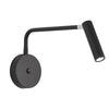 Black White Tube Led Swing Arm Wall Light Adjustable Wall Mounted Spotlight Bedroom Sconce Lamp