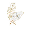 Resin Feather Wall Clock Silent Wall Painting Led Lights Art Decor
