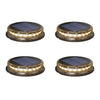 Modern Black Led Outdoor Solar Disc Path Light 4 Pack