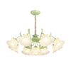 9 Heads Flowers Elegant Three Step Dimming French Style Chandelier