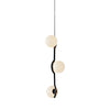 Modern Linear Glass Ball Pendant Light With 3 4 6 Light Black Gold