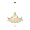 Elegant Pagoda Crystal Chandelier With Led Dimming Elegant Chrome Finish