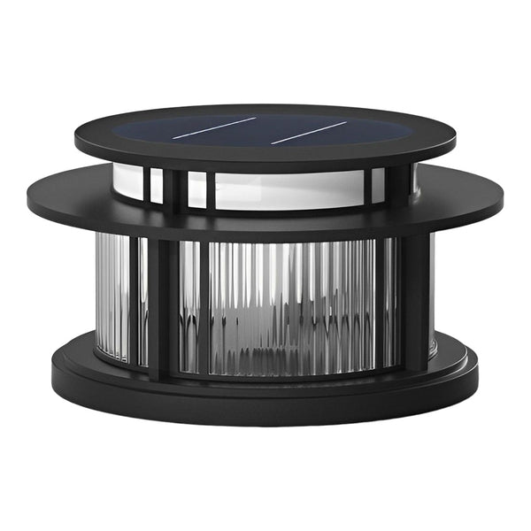 Round Modern Solar Fence Post Lights Ha076150