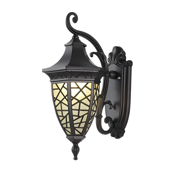 Retro Pattern Solar Powered Wall Lamp Ha080219