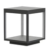Modern Open Frame Square Led Solar Pier Mounted Outdoor Post Light