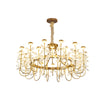 Golden Luxury 24 Light Crystal Flower Chandelier For Living Room