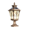 Retro Pattern Solar Fence Post Light Ha083679