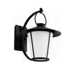 1 Light 13 In Vintage White Opal Frosted Glass Black Outdoor Wall Light