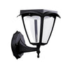 1 Light Black Solar Powered Porch Sconce Led Outdoor Wall Light