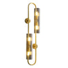 Modern Luxury 4 Light Oval Brass Wall Lamp With Clear Glass Shade
