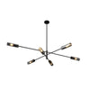 Industrial Sputnik Chandelier Copper Linear Pendant Lights 6 8 Light
