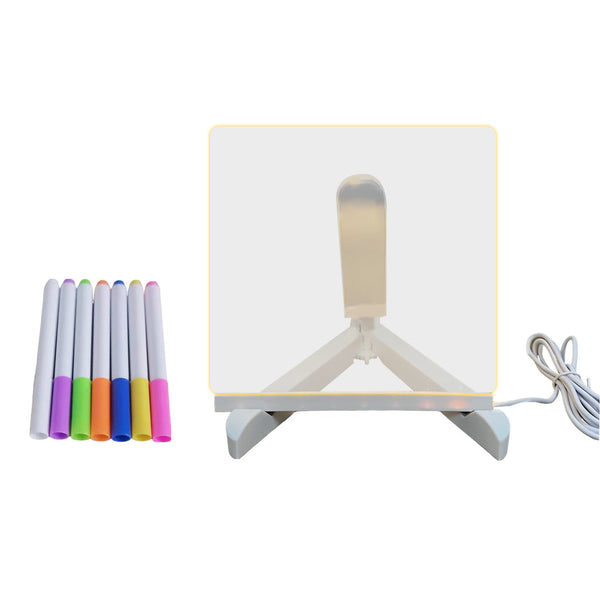 Led Acrylic Message Board Colorful Writable Table Lamp