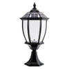 Black Vintage Outdoor Solar Fence Post Lights Li002156