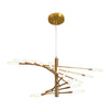Modern Chandelier Rotating Fireworks Black Gold