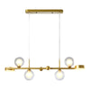 6 8 Light 3Step Dimming Glass Ball Led Long Dining Room Chandelier