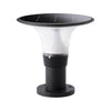 Round Black Solar Fence Post Light Ha082917