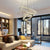 3 Ring Adjustable Circles Tiered Crystal Bling Hanging Modern Chandeliers