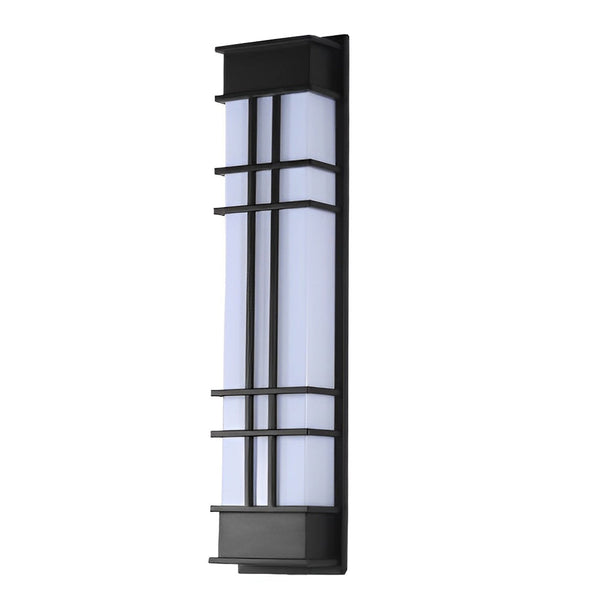 Retro Rectangular Black Outdoor Wall Lamp Li002110
