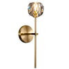 Ball Shaped Led Crystal Gold Postmodern Wall Lamp