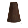 Rattan Shaded Tripod Metal And 1 Light Outdoor Floor Lamp