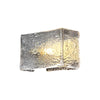 Elegant Rectangular Ripple Glass Bedside Wall Lamp Modern Brass Fixture