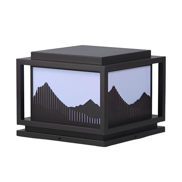 Square Mountain Scenery Solar Post Caps Lights Li002154