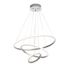 Contemporary Hanging 3 4 Light Tiered Ring Chandelier Chrome