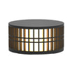 Round Led Black Modern Solar Fence Post Lights Ha077197