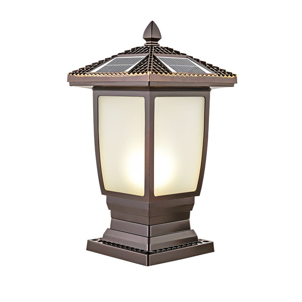 Retro Modern Solar Fence Post Light Ha092357
