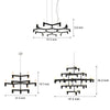 Creative Metal Special Shaped Geometric Led Designer Nordic Chandelier