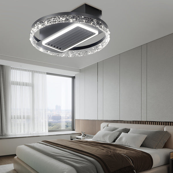 19 7 In Nordic 6 Speeds Bladeless Ceiling Fan With Led Light Remote Control