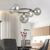 5 7 9 Light Glass Ball Circular Contemporary Chandelier With 3 Step Dimming