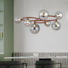 5 7 9 Light Glass Ball Circular Contemporary Chandelier With 3 Step Dimming
