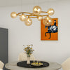 5 7 9 Light Glass Ball Circular Contemporary Chandelier With 3 Step Dimming