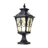 Retro Pattern Solar Fence Post Light Ha083679