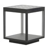 Modern Open Frame Square Led Solar Pier Mounted Outdoor Post Light