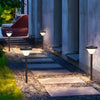 Black 27 6 Inch H Solar Led Path Lights With Stake